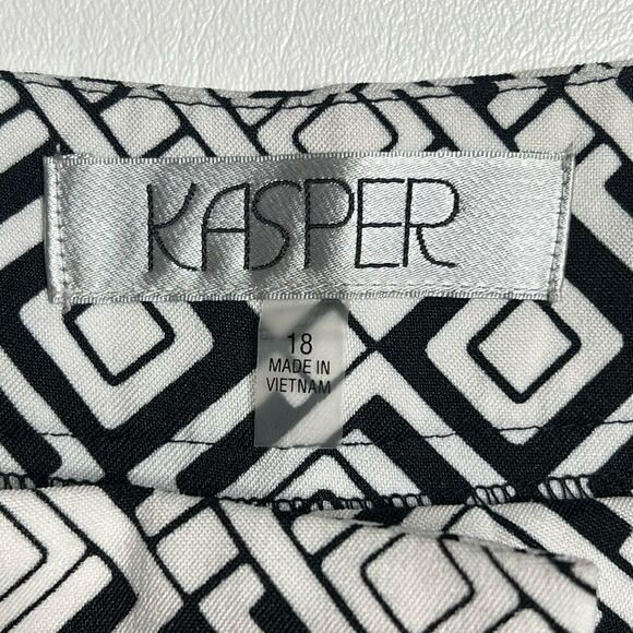 Kasper | NWT Black/White Kristi Slim Fit Pants - Picture 2 of 6